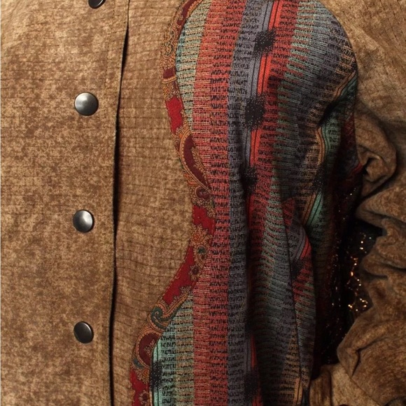 VTG 80's Koos Van Den Akker Patchwork Suede Leather Bomber Baseball Jacket S M - Picture 3 of 8